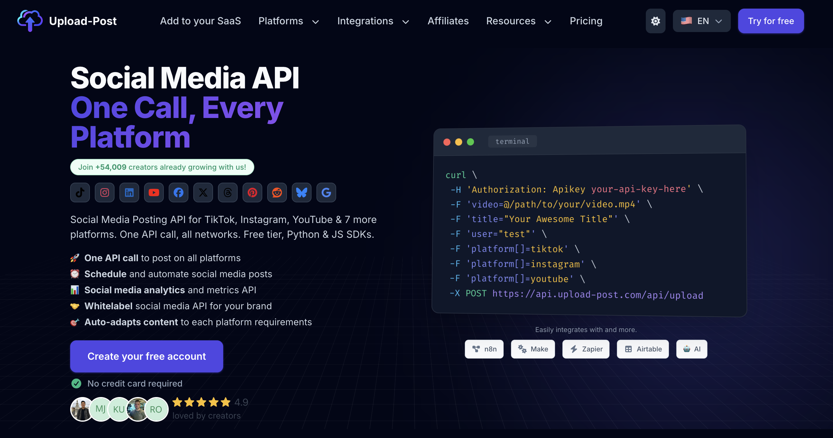 upload post social media scheduling tool